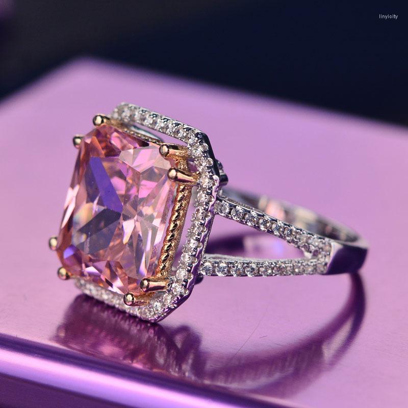 

Wedding Rings Fashion 925 Silver Classic Ring For Women Crystal Woman Girl Jewelry