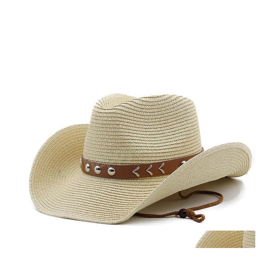 

Wide Brim Hats Bucket Hats Men Womens Summer Wide Brim Hat Fashion West Cowboy St Panamas Uv Protection Sun Visor Seaside Beach Ha Dhdnl
