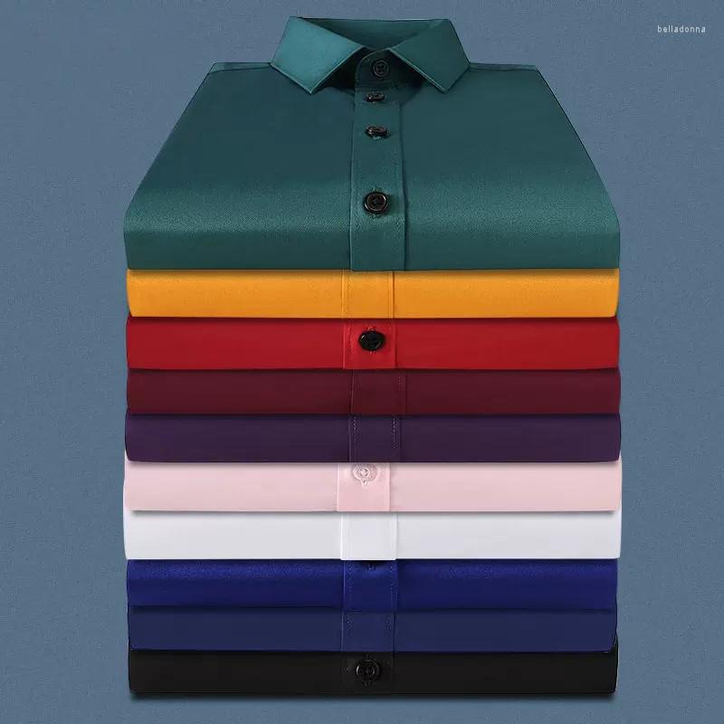 

Men's Dress Shirts Shirt Men's Korean Version Of Solid Color White Trend Handsome Summer Long-sleeved Casual Thin Section Black Japanese