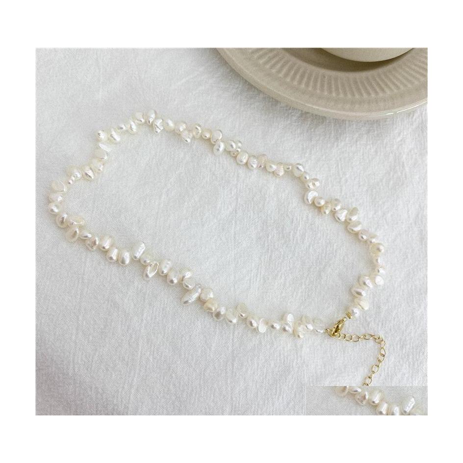 

Beaded Necklaces Natural Freshwater Pearl Beaded Necklace Baroque Jewelry For Women Wedding Wholesale 461 D3 Drop Delivery Necklaces Dhoqs