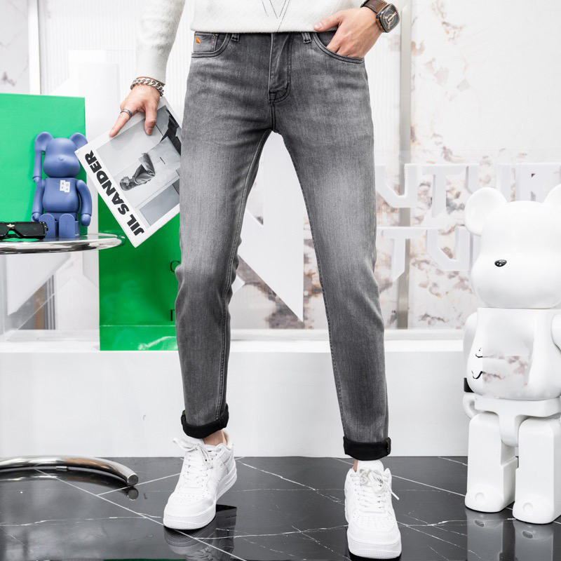 

Men Jeans Ripped Skinny Jeans Slim Motorcycle Moto Biker Causal New autumn and winter models Mens Denim Pants Hip Hop Size 28-38 2022 Top Sell, Blue