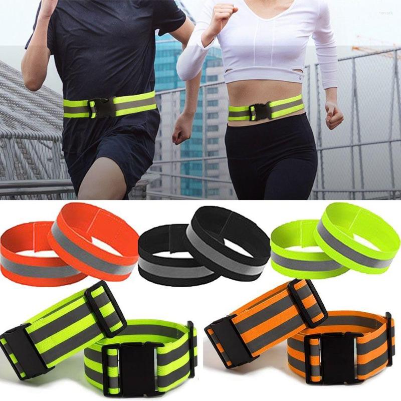 

Waist Support 1/2pcs Reflective Bands Elastic Armband Wristband Ankle Leg Straps Safety Reflector Tape For Night Jogging Biking Running