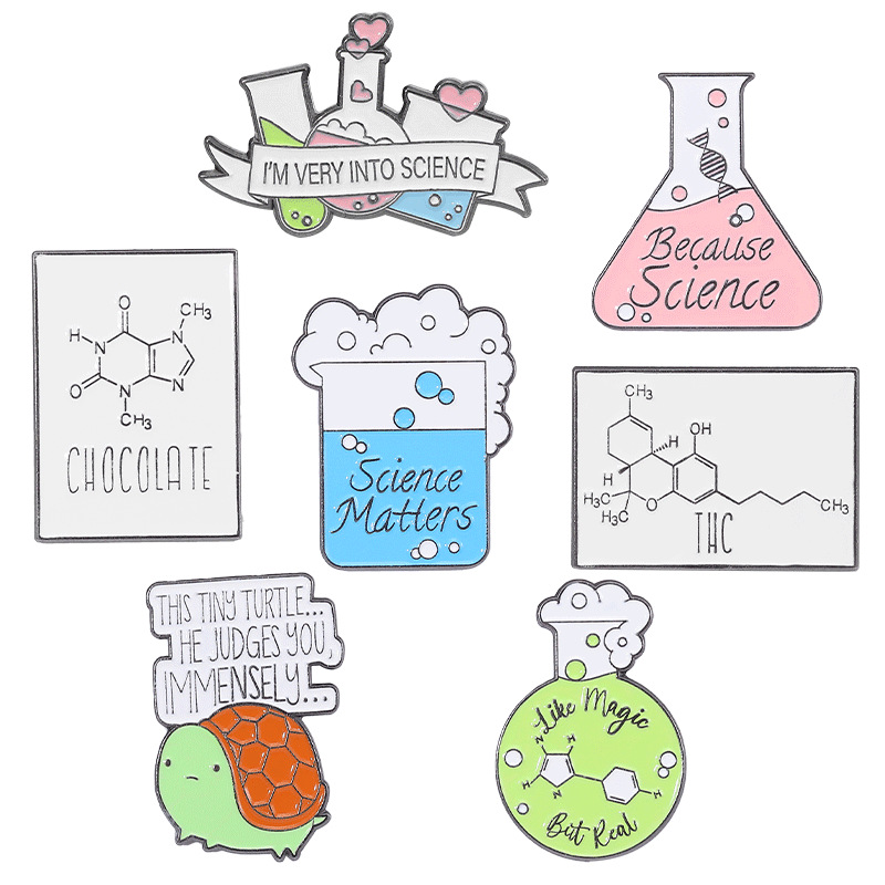 

I'm Very Into Science Enamel Pins Custom Molecular Brooches Like Magic But Real Lapel Badges Scientist Jewelry Gift for Friends science matters, Color #1