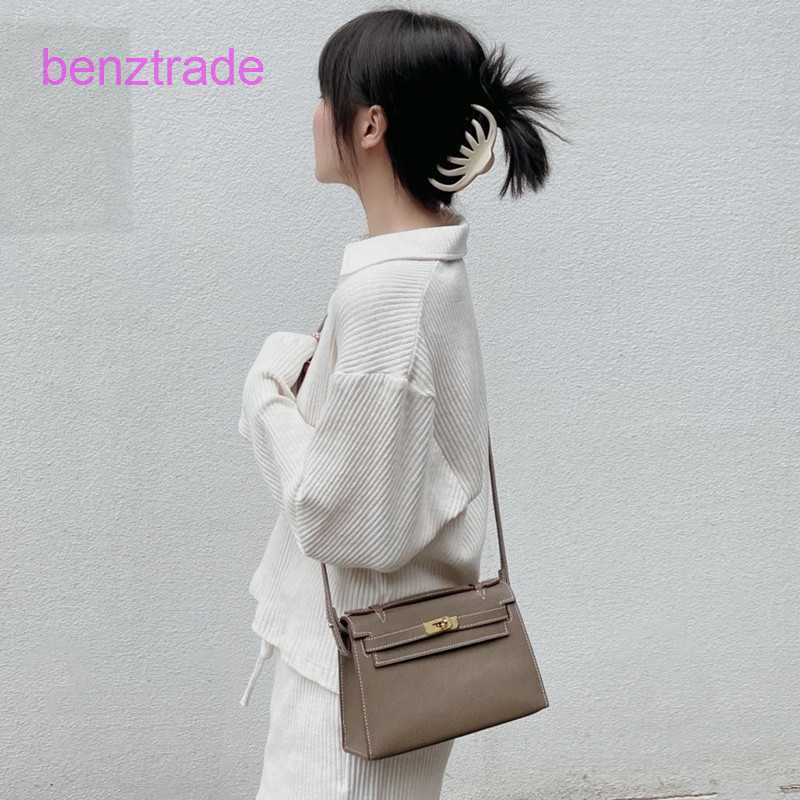 

Herme Kely bags for women online shop New hand print Kaili mini chain one shoulder slant cross leather in spring and summer 2022, Palmprint - white
