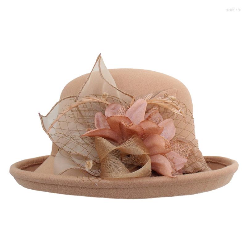 

Berets Flower Fascinators Races Hats For Women Elegant Banquet Fascinator Hat Girls Ladies Formal Wedding Dress Fedora, No.5