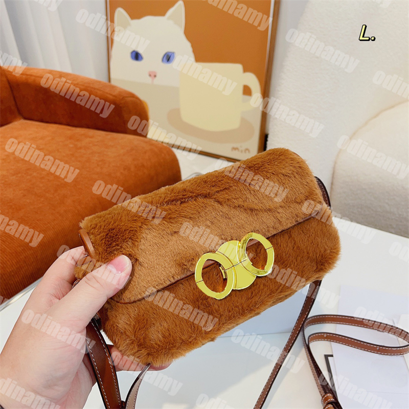 

Fluffy Designer Crossbody Bags Women Hobo Bag Retro Fashion Sweet Shoulder Bag Luxury Cross Body Makeup Bags, White