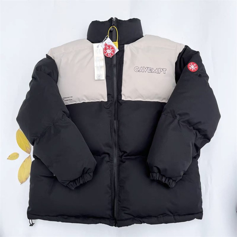 

Men' Down Parkas CAV EMPT Patchwork PUFFER JACK Men Wome Cavempt Zip PocketDown Jackets Windproof Bomber Jacekt Coats 221207