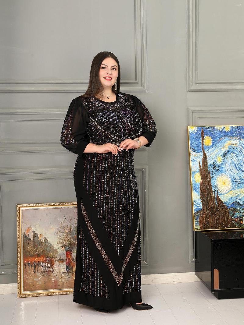 

Ethnic Clothing Dubai Abaya Robe Muslim Casual Black Sheer Mid Sleeve Velvet Vintage Shiny Dress Vestidos De Fiesta Evening