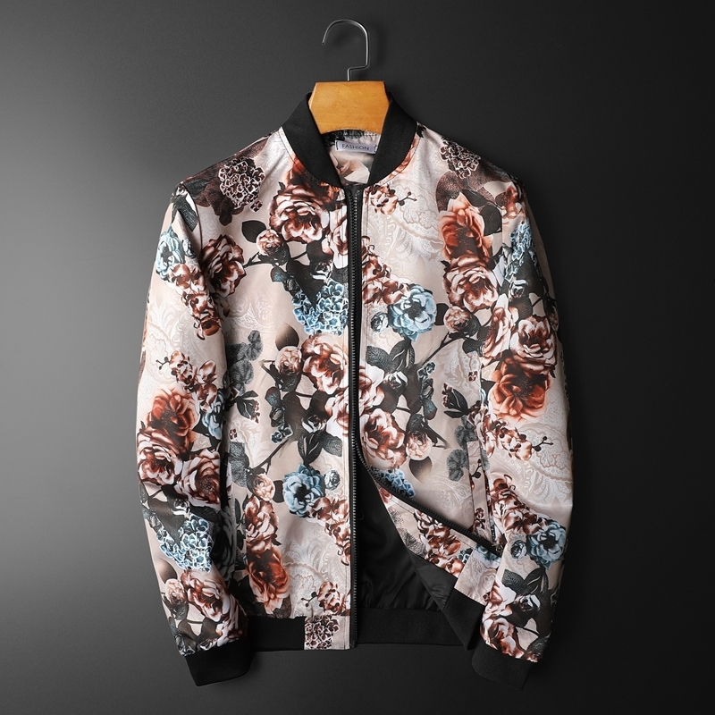 

Men's Jackets 18 Colors Spring and Autumn Boutique Print Casual Stand Collar Social Street Male Coat 5XL Bomber Clothing 221206, Jk1008