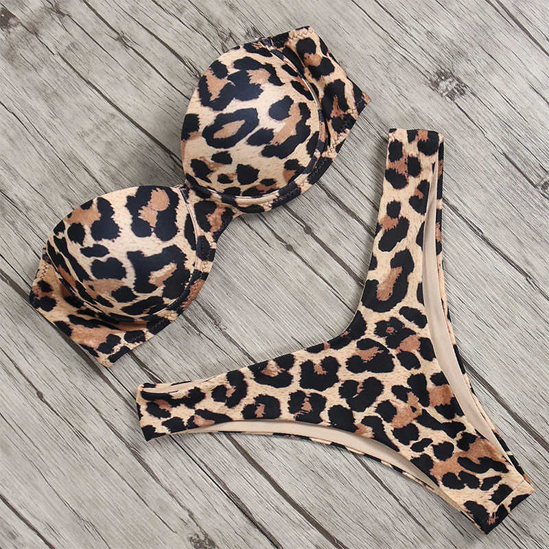 

Bras Sets Sexy Women Bikini Brazilian Swimsuit Push-up Bra Bikini Set Two Piece Swim Suit Swimwear Low-waisted Beachwear Leopard Bathing T221206, B4785fg