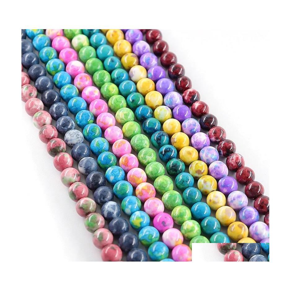 

Jade Natural Stone Beads Round Loose Pattern For Jewelry Making Diy Bracelet Necklace 47 D3 Drop Delivery Dhw46