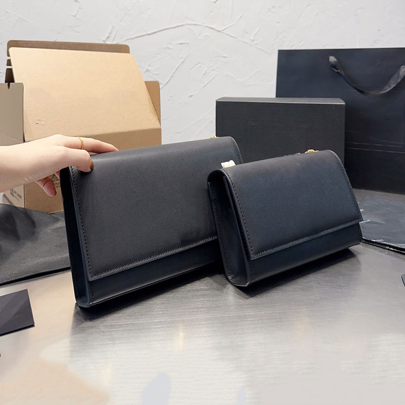 

Cross Body Messenger Envelope Chain Bag WOC Handbags Shoulder Genuine Leather Bags Flip Women Underarm Handbag purse Lady Fashion Letters Adjustable strap, #1-gold letter