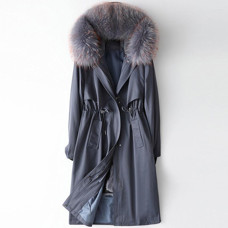 

Women's Fur 2022 Autumn And Winter Liner Coat Raccoon Collar Pie To Overcome Women, Red