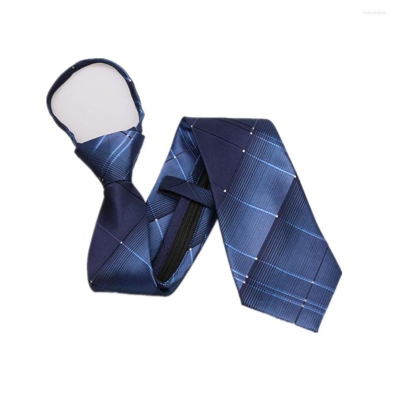 

Bow Ties HOOYI Mens Easy Neck Zipper Fashion Plaid Stripe Business Pre-Tied Neckties