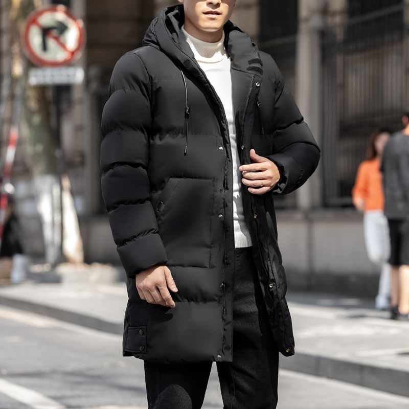

Men's Jackets 2023 Winter Thick Cotton Long Casual Parka Coat Plus Size -8XL Warm for Men 221206, Black