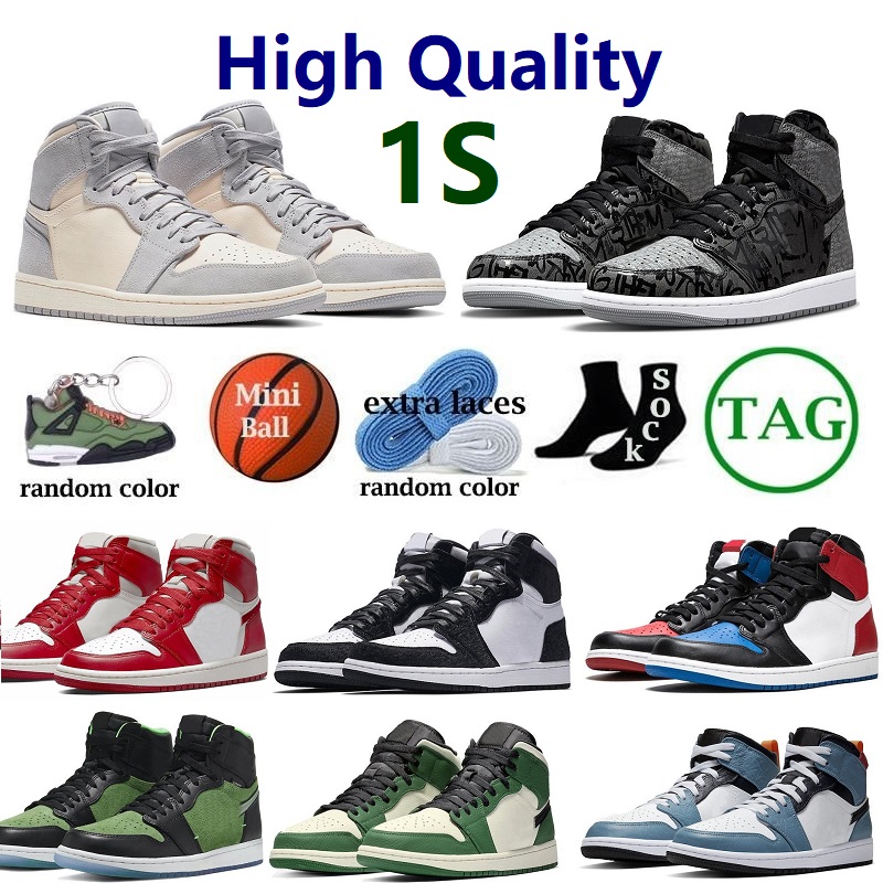 

2022 Jumpman 1 Basketball Shoes 1s Sneakers Trainers Outdoor Sports Shoes OG Shorts Patent Bred Sail 2022 Red Thunder Infrared Women Mens Trainers White Oreo, 36