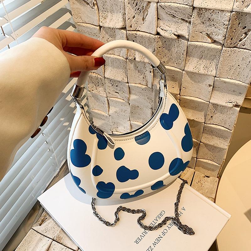 

Evening Bags Fashion Women PU Leather Shoulder Pure Color Chain Underarm Bag Casual All-match Ladies Small Hobos Handbags Purses, Black