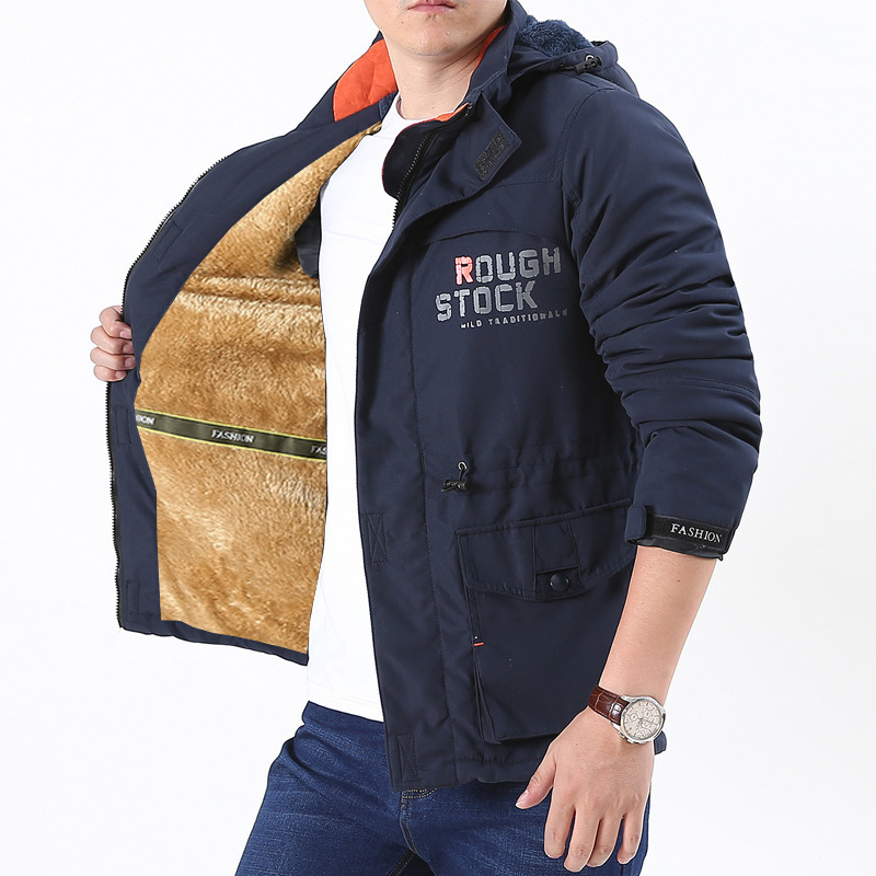 

Men's Jackets Outdoor Assault Suit Winter Plush Thick Coat Windproof Waterproof Mountaineering Large Multi Pocket Work Jacket 221206, Khaki