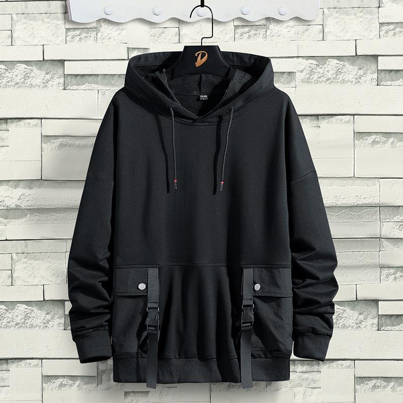 

Men's Hoodies Japan Style Casual O-Neck 2022 Spring Autumn Black Hoodie Sweatshirt Hip Hop High Pocket Streetwear Clothes, Wy132 1