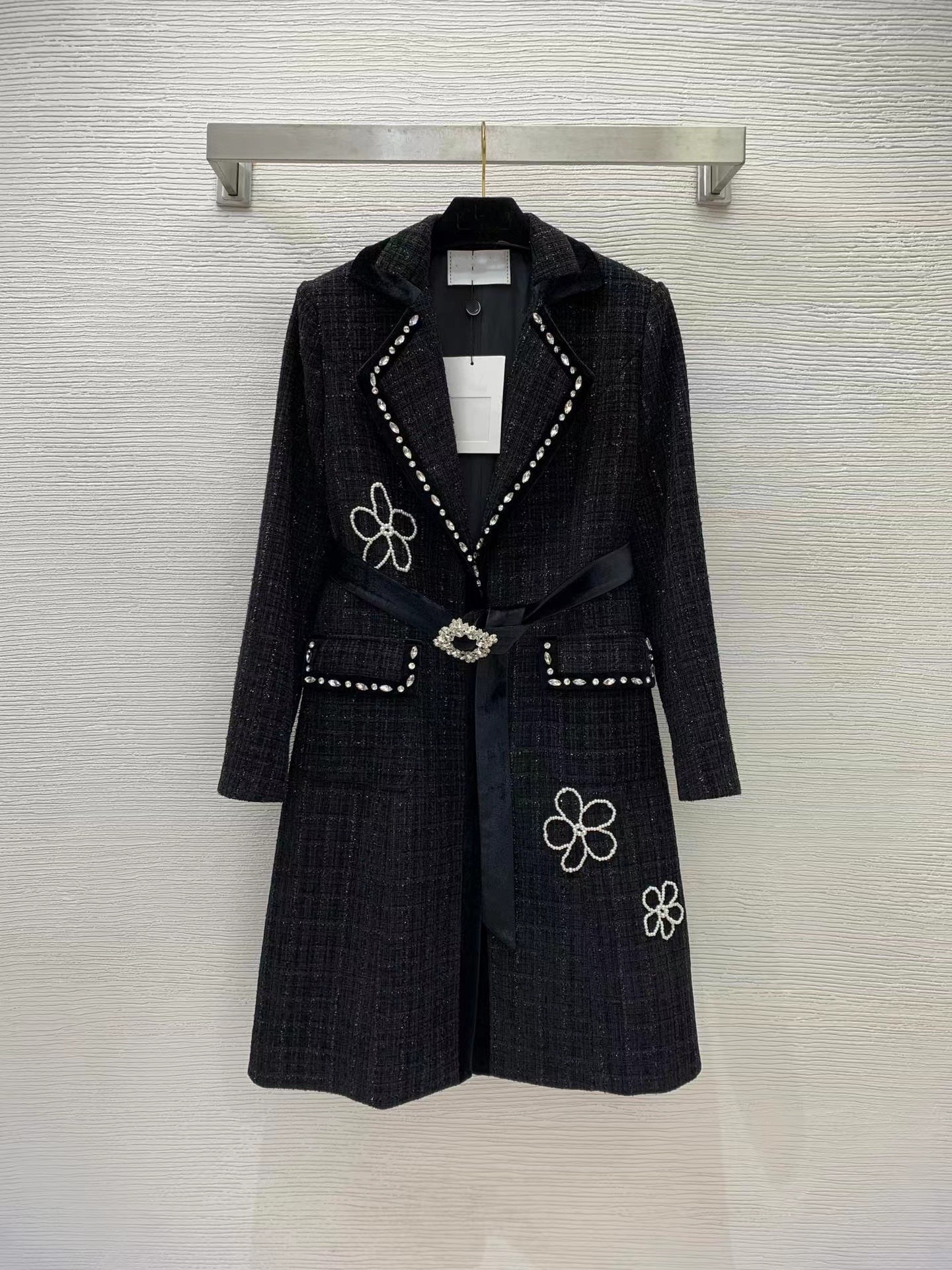 Milan Runway Jackets 2022 New Women's Trench Coats Autumn Winter Lapel Neck Long Sleeve Casual Women's Outerwear 1207-2