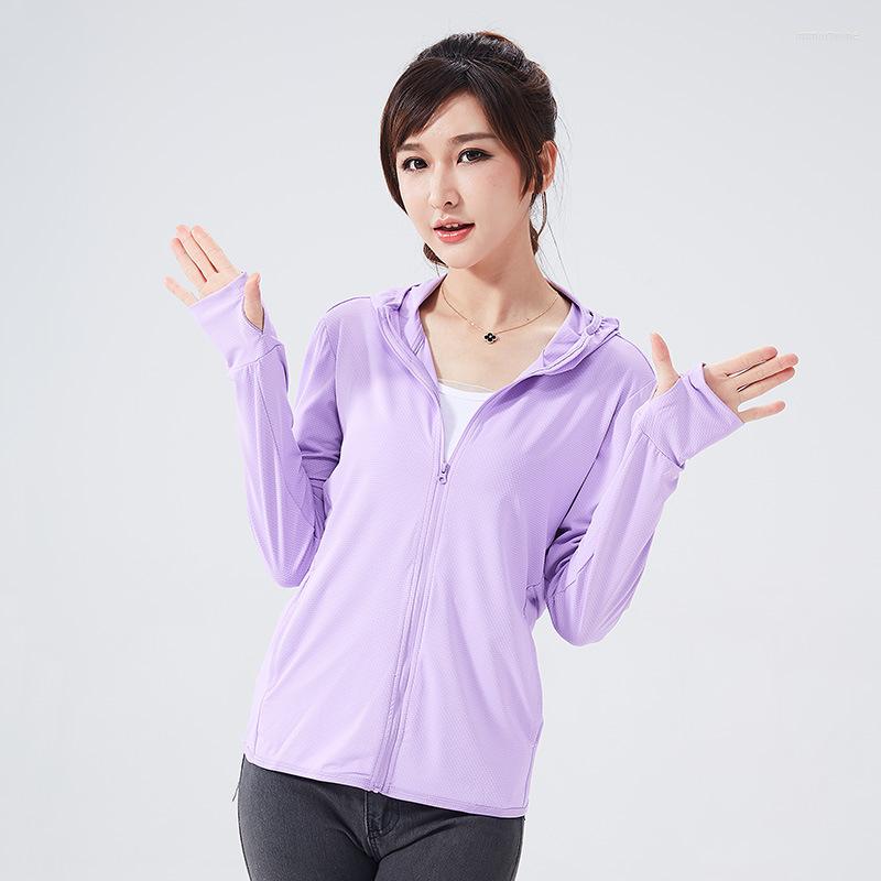 

Women's Trench Coats Ultrathin Sunscreen Jacket Unisex Cycling Fishing Outdoor Sport Sun Protection Hoodie Shirts Clothing Ice Silk Summer, Mountain gray women
