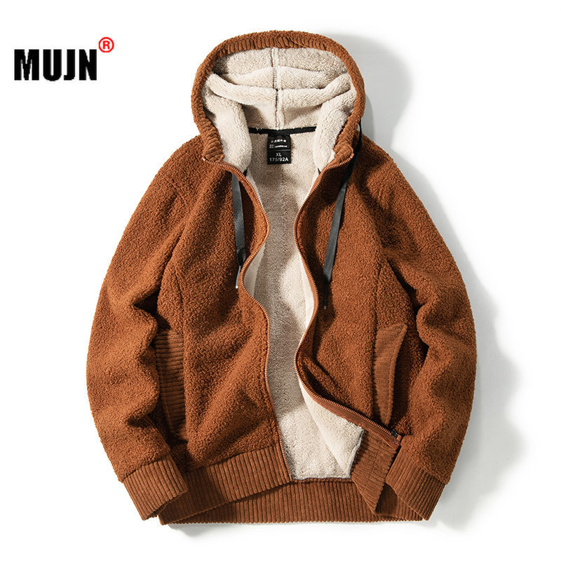 

Mens Jackets Men Winter Hooded Jackets Mens Cotton Sports Fleece Coats Mens Jacket Lamb Fleece Cardigan Sweater Outdoor Hoodie Plus Size 8XL 221205, Orange