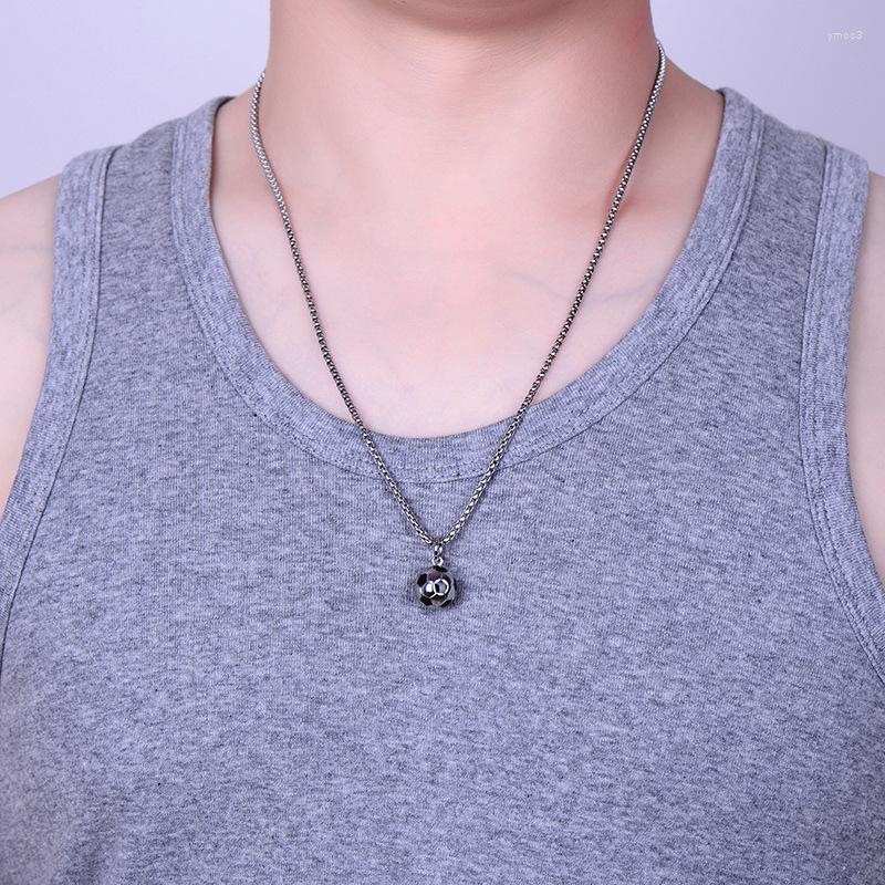 

Pendant Necklaces Football Necklace Titanium Steel Men's Women's 2022 Commemorative Jewelry Stainless
