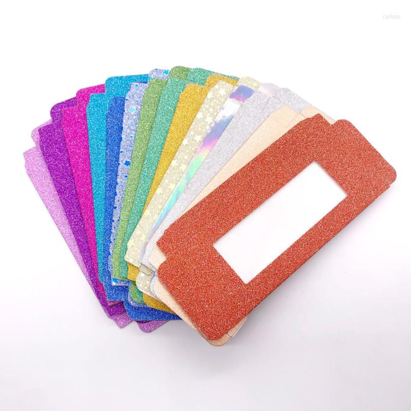 

False Eyelashes Wholesale 50pcs/set Packing Box For Eyelash Blank Package Multicolor Paper DIY Flash Makeup