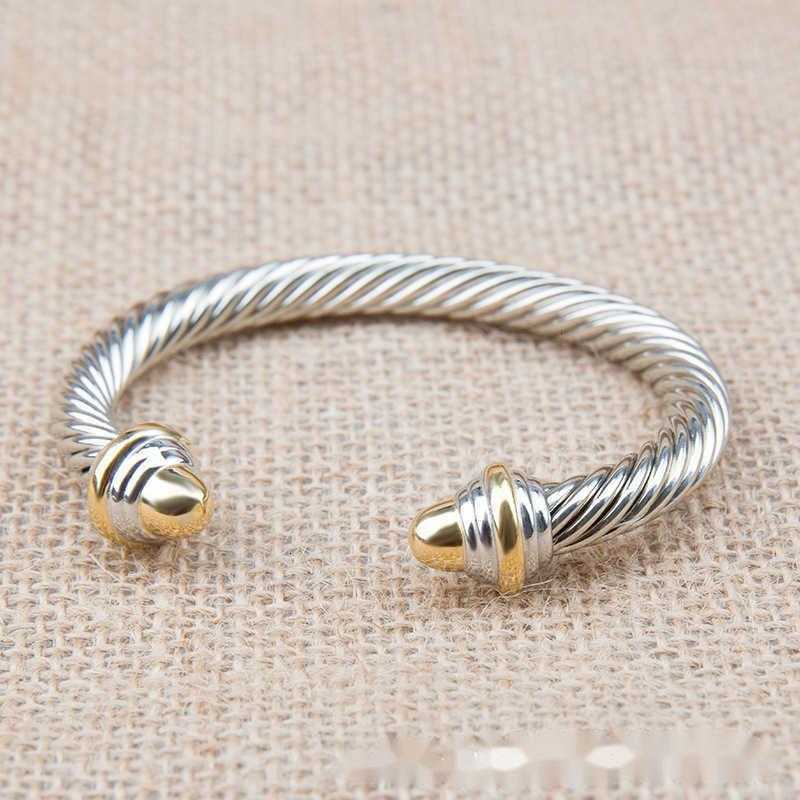 

Style Luxury top Designer design elegant Wedding Round Bracelets jewelry fashion quality women special Bracelet Head 7mm Twisted Wire Fashionable Versatile