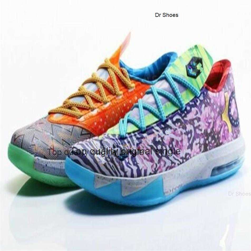 

What The KD 6 PREMIUM KD 6 VI DC Preheat Men Basketball Shoe With Box Kevin Durant VI aunt pearl Shoes2624, 10