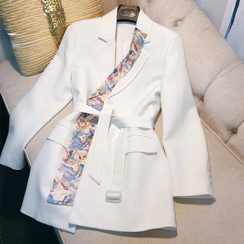 

fashion women suit designer clothes blazer spring new released tops E8185, White