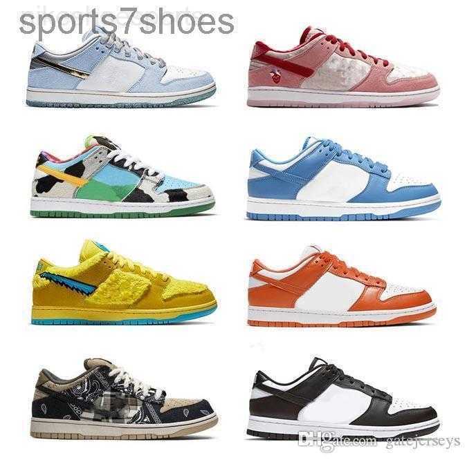 

Dunks LOW 2021 Authentic SB dunks shoes UNC University Chunky Syracuse Low Travis Scotts Bears StrangeLove Kentucky Men Women Outdoor, 19