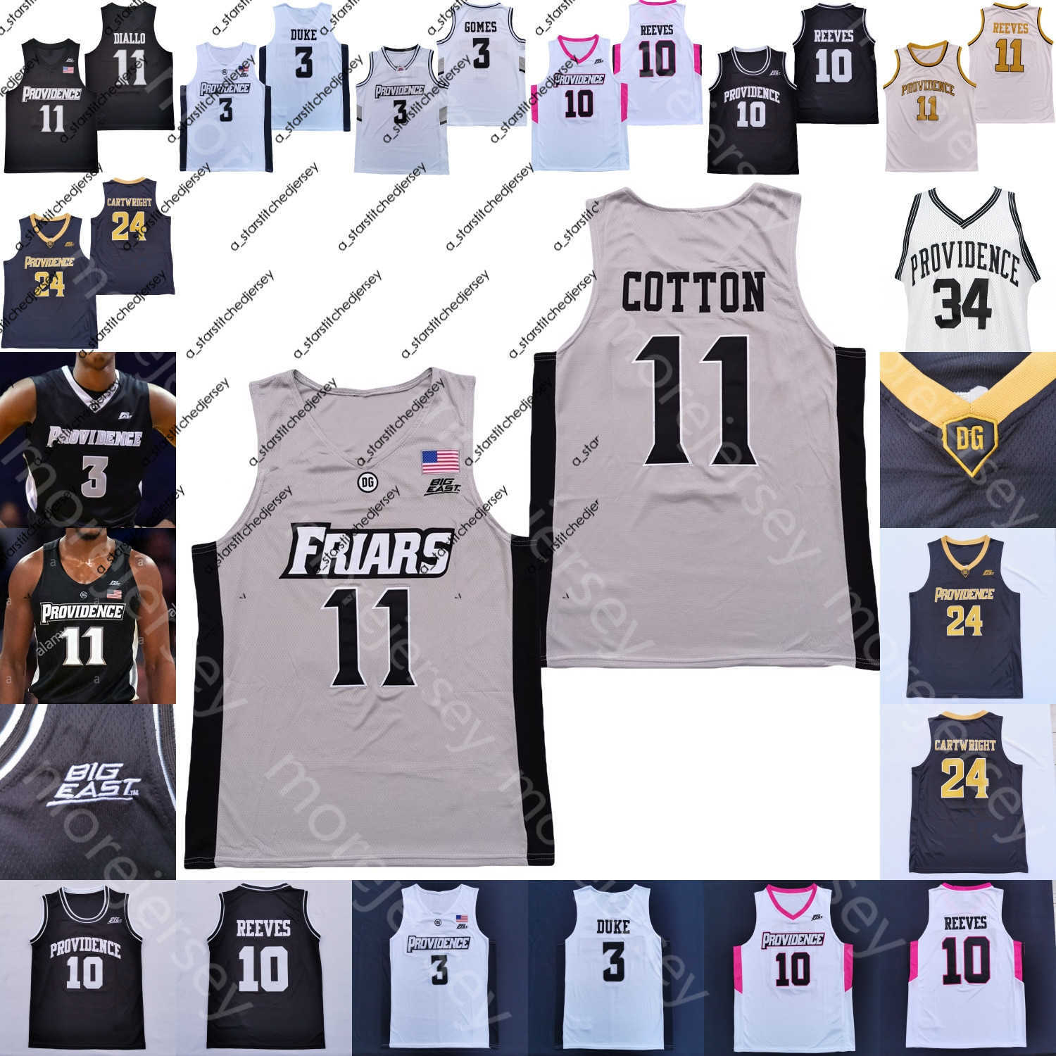 

Basketball Jerseys Providence Friars Basketball Jersey NCAA College Nate Watson A.J. Reeves Brycen Goodine Alyn Breed Al Durham Noah Horchler Otis Thorpe Gomes, White i