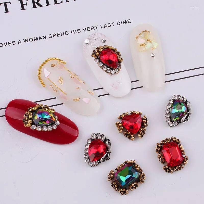 

Nail Art Decorations 100pcs/lot Metal Rhinestones Wholesale Decoration 3D Studs Charm Alloy Gems Jewelry DIY Glitter Rhinestone