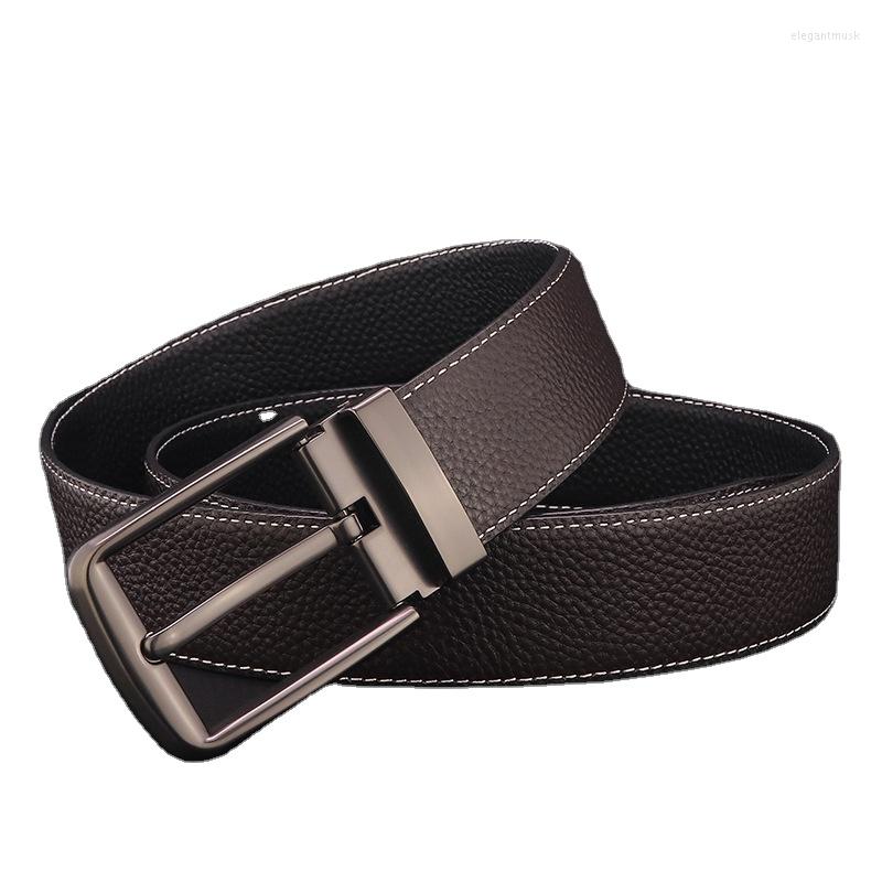 

Belts 3.8cm Men's Belt Male Needle Buckle Pin Type Single Accessories Alloy Waist Head For Men Luxury Designer Brand, Black