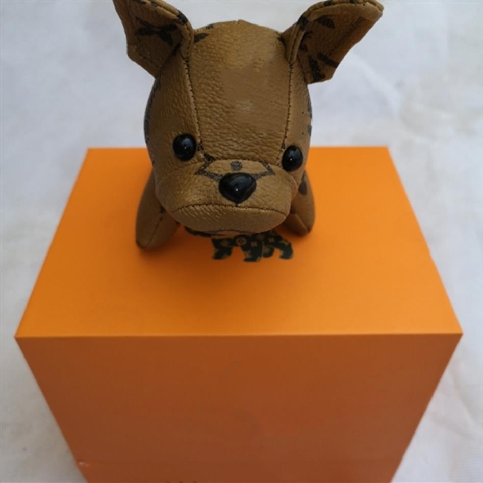 

Leather Bulldog Keychains Key Ring Cartoon Animal Design French Dog Charm Bag Pendant Car Keyring Chain Pendant Accessories Trinke314f