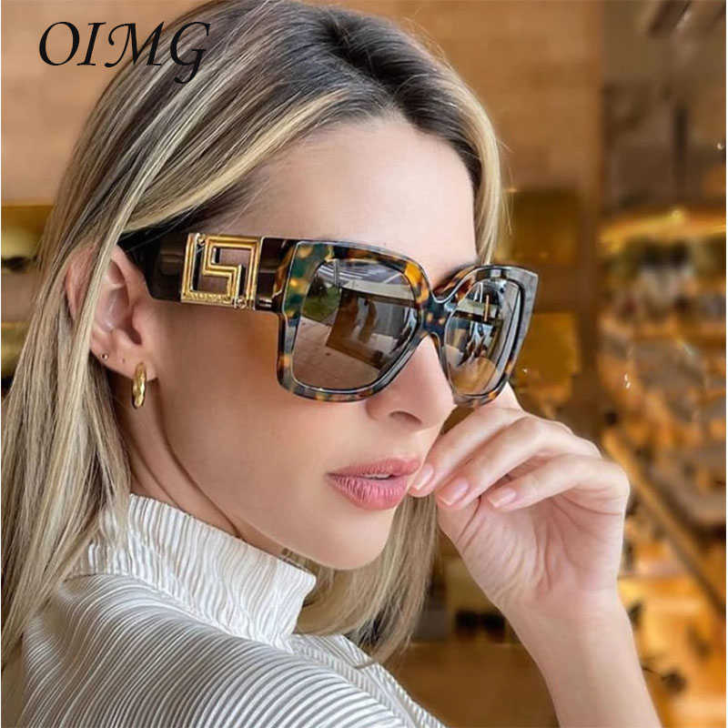 

Sunglasses Oversized Square Sunglasses Women 2021 New Fashion Trendy Vintage Brown Gradient Black Luxury Brand Ladies Eyewear UV400 Oculos