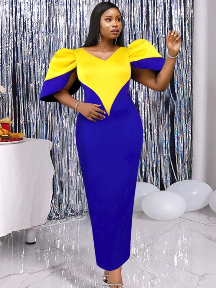 

Ethnic Clothing African Dresses For Women Autumn Party Long Maxi Dress Elegant Kaftan Muslim Gown Ladies Blue Wedding Africa
