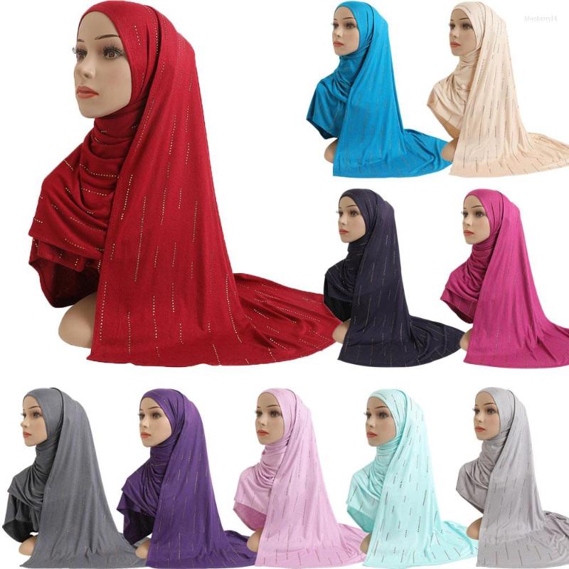 

Ethnic Clothing Cotton Scarf Ladies Headscarf Muslim Instant Hijab Women Head Wrap Turban Maxi Scarves Shawl Malaysian Strip Gold Diamond
