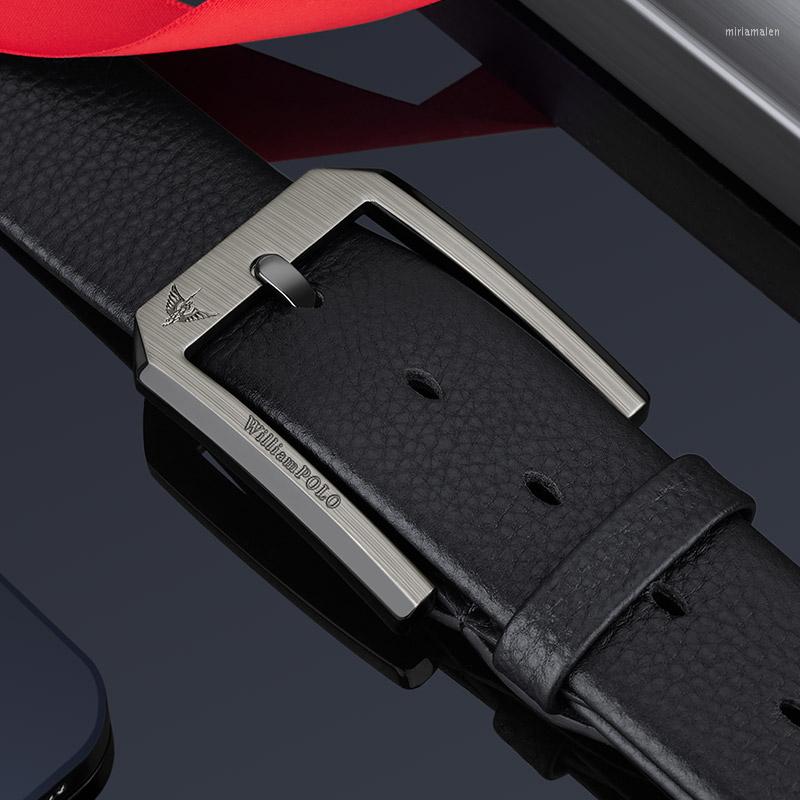 

Belts High Grade Leather Belt Men's Pin Buckle Personality Fashion Youth, Black