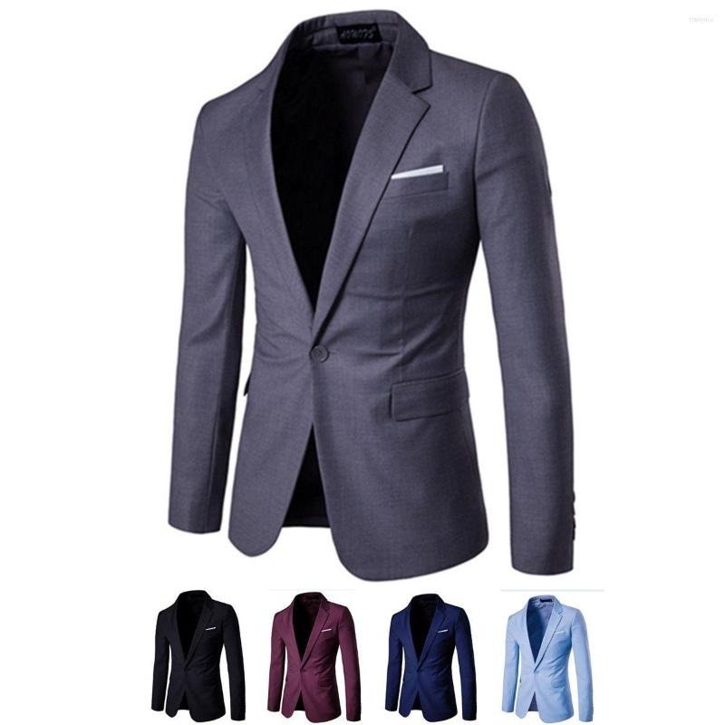 

Men's Suits Men Business Formal Casual Male Suit Society Jacket Slim Plus Size Work Clothes Office Mens Coat High Quality Wedding Jackets, Blue