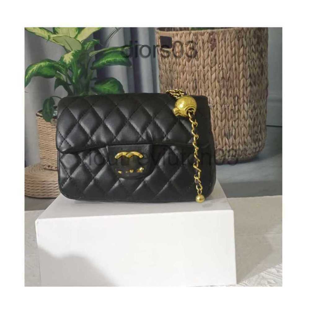 

Designer Channel Bag Tote Shoulder Messenger Handbag Fashion Luxurious Golden Bead Square Rhombus Pattern Leather Single Shoulder Bag, Meifen