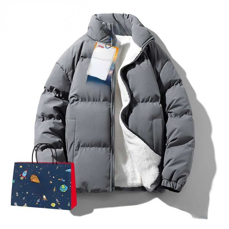 

Men's Down Parkas Nasa Co Branded New Winter Cotton Jacket 2022 Fashion Brand Loose Warm Comfortable Stand Collar Simple H51, Xt-03 black