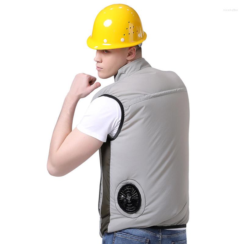 

Hunting Jackets Summer Cooling Fan Vest USB Smart Air Conditioning Clothing Men Women Outdoor Sunscreen Skin Jacket Fishing Hiking, 8205 light blue