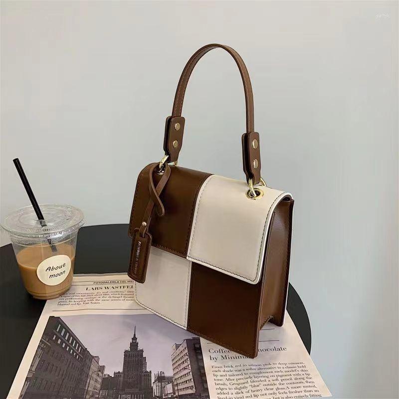 

Evening Bags 2022 Fashion Female Shoulder Bag Contrasting Colors Women's Crossbody Casual Trendy Phone Handbag, Black