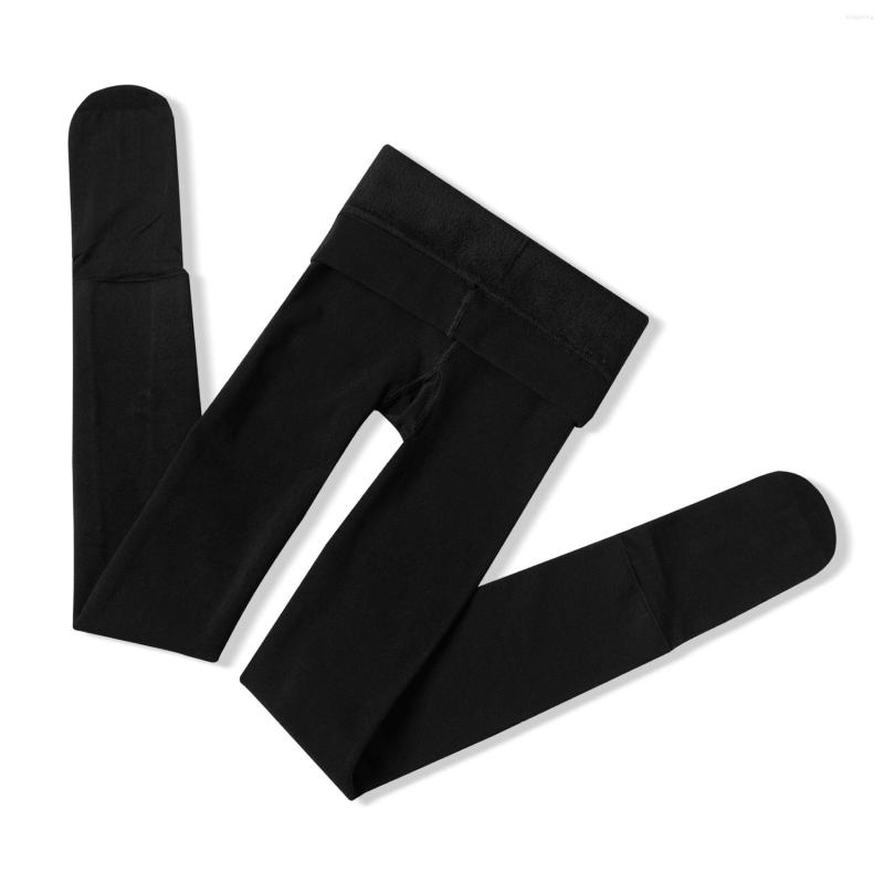 

Women's Leggings Children's Winter Velvet Thickening 900D Dragon Claw Hair Dance Socks Ballet Black-S Size