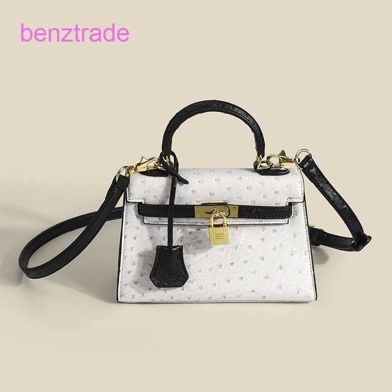 

Herme Kely bags for women online shop 2022 new ostrich pattern mini small leather women's portable One Shoulder Messenger Bag ZC78, Yellow5