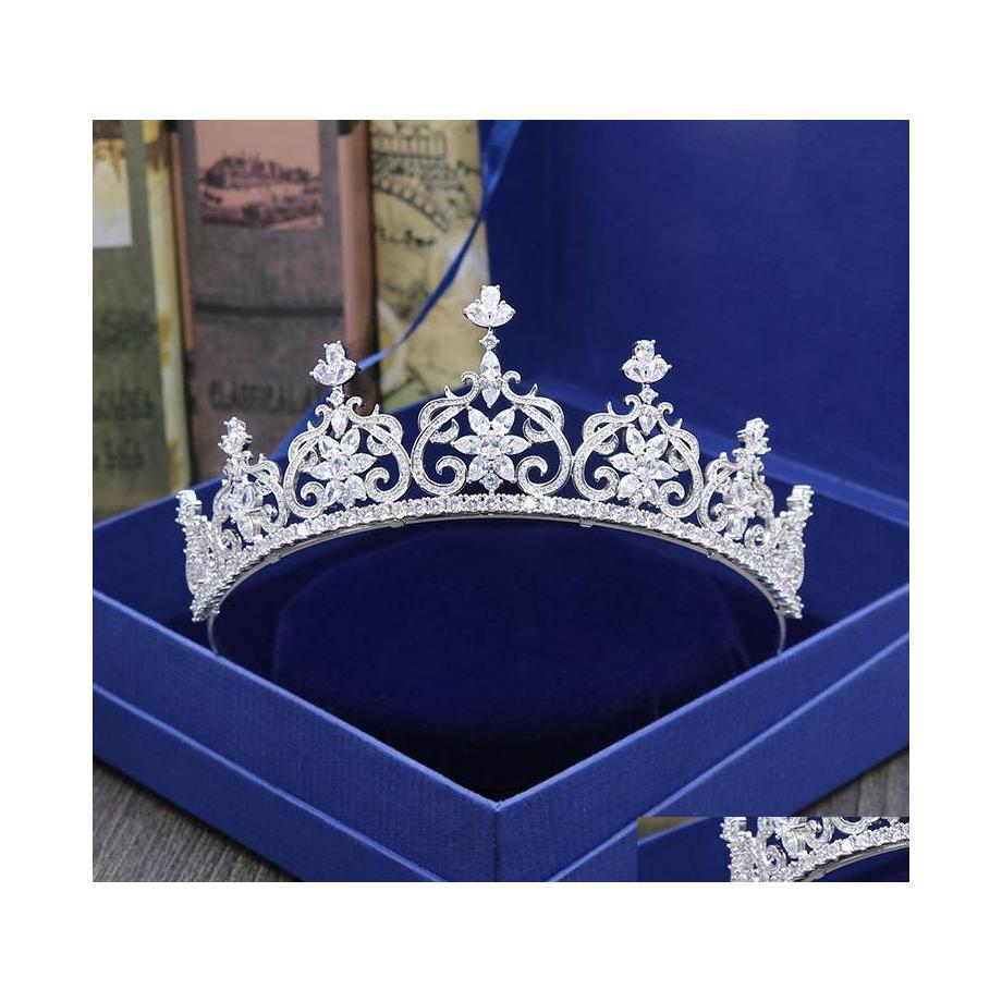 

Tiaras Bridal Tiaras Crowns With Zirconia Jewelry Girls Evening Prom Party Performance Pageant Crystal Wedding Drop Delivery Hairjewe Dh0Zi