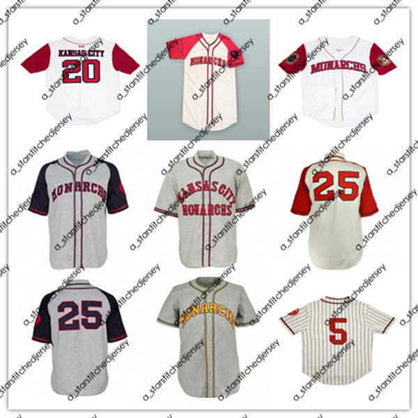 

Baseball Jerseys Men Vintage 1942 KC Monarchs Baseball 25 Satchel Paige Jackie 5 Robinson Negro League Stitched Jersey Cheap, #25 cream