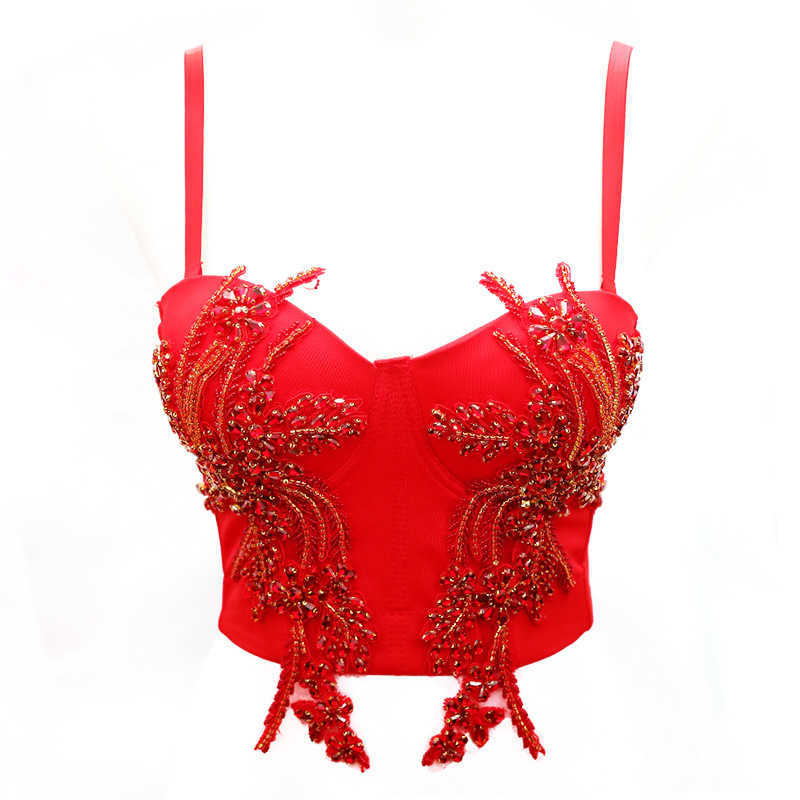 

Design sense niche bow suspender top wearing vest fat mm large women's dress slim Strapless, Red on a red background